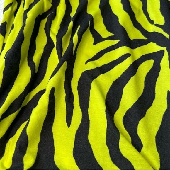 ASOS Cullosion Neon Green Zebra Round neck Top Size XS - Picture 6 of 8